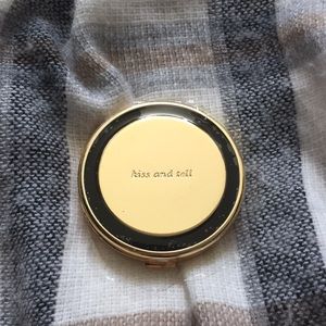 Kate Spade Kiss and Tell Gold Compact Mirror